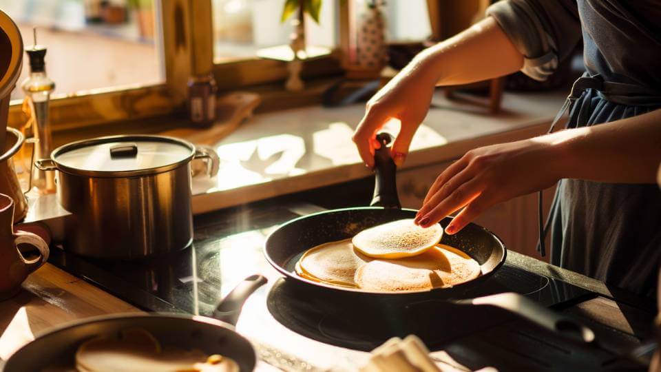 Preparazione pancakes proteici Glua per una colazione proteica