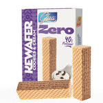 Kewafer ai biscotti e crema, 40% proteine, snack keto, ideale per dieta chetogenica, confezione da 42g.