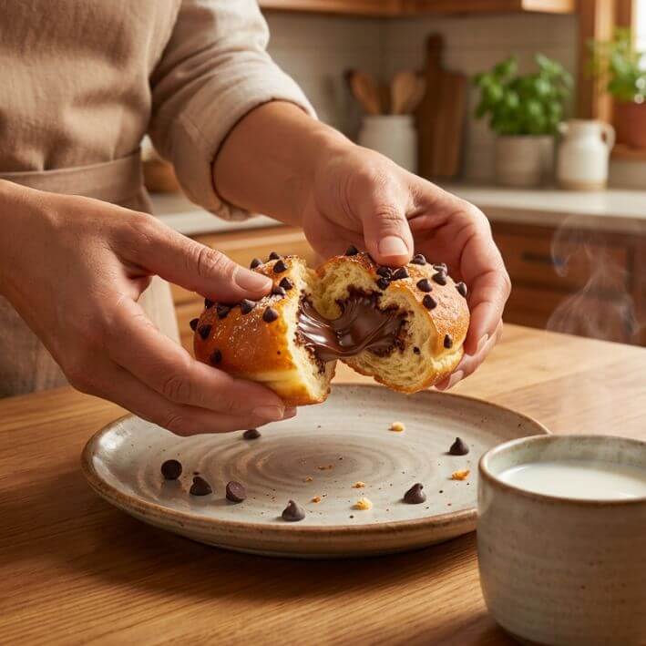 Cremì Bombolone alla nocciola con gocce di cioccolato, dolcezza naturale e sapore autentico per dieta chetogenica.
