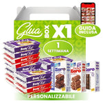 Box X1 settimana piatti pronti con prodotti vari per una settimana di pasti pronti, inclusa guida.