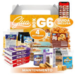 Box Mantenimento G6 Spesa mensile con prodotti per dieta chetogenica e guida inclusa.