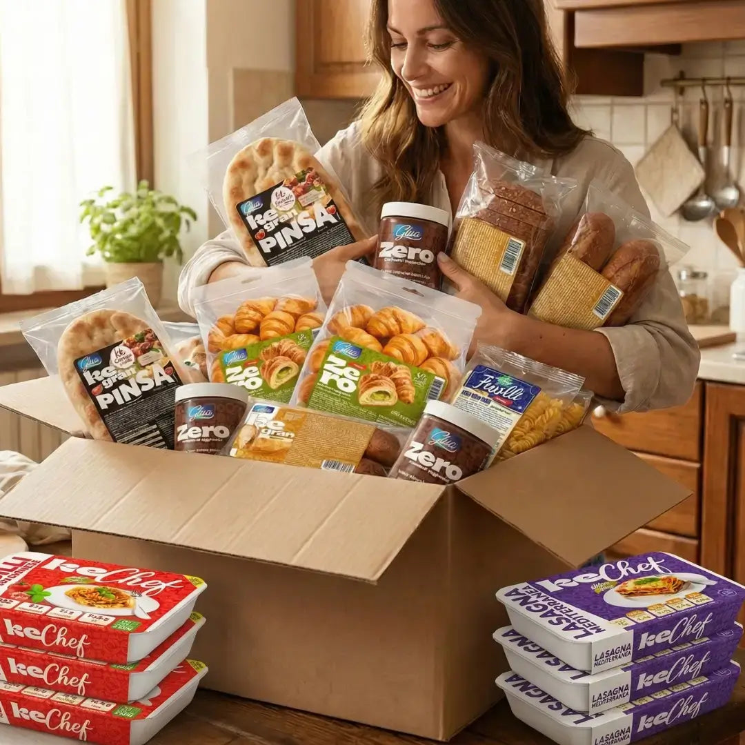 Box Mantenimento G6 Spesa mensile con prodotti dietetici e snack per una dieta chetogenica.