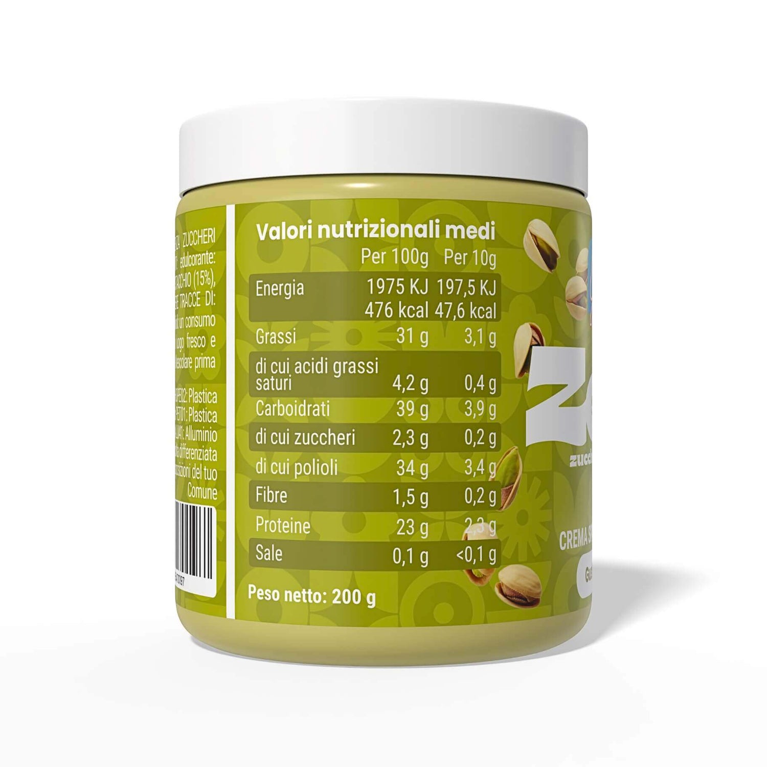 Crema spalmabile proteica al pistacchio