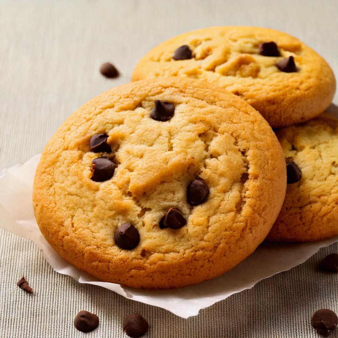 Frollini proteici con gocce di cioccolato, keto e senza zuccheri aggiunti, snack ideale per dieta chetogenica.