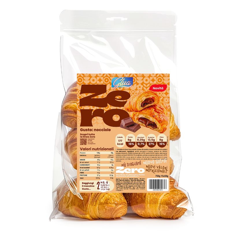 15 Cornetti proteici ripieni di crema alla nocciola