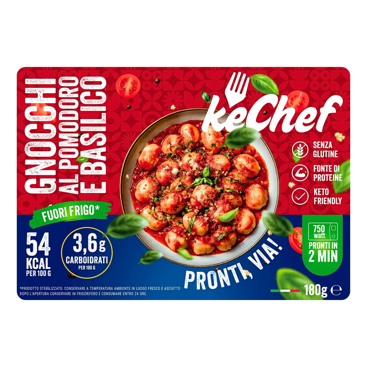 Gnocchi Keto al Pomodoro e Basilico keChef