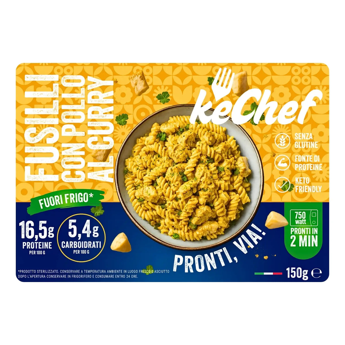 Fusilli keChef al pollo e curry Piatto Pronto