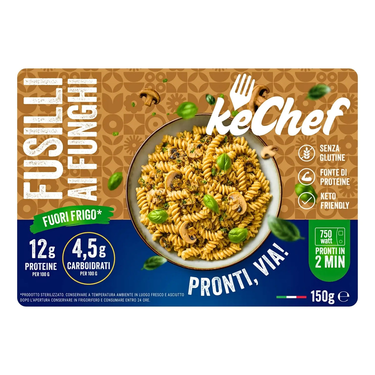 Fusilli keChef ai funghi Pronti