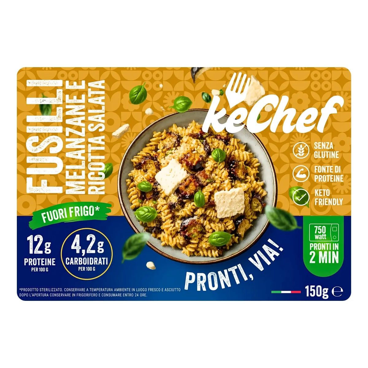 Fusilli kechef alla melanzana e ricotta salata Pronti