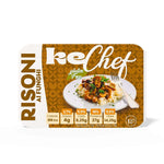 Risoni keChef ai funghi Pronti, piatto gluten free con funghi, 8,3g carboidrati, dieta chetogenica.