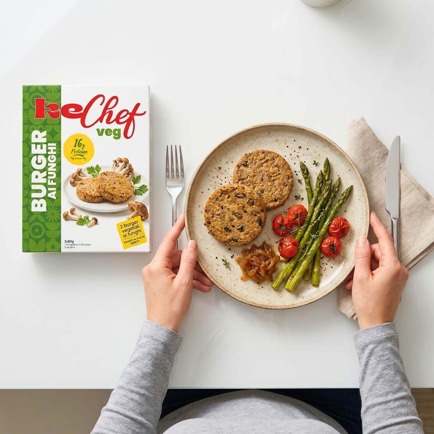 Burger Veg ai Funghi KeChef Veg