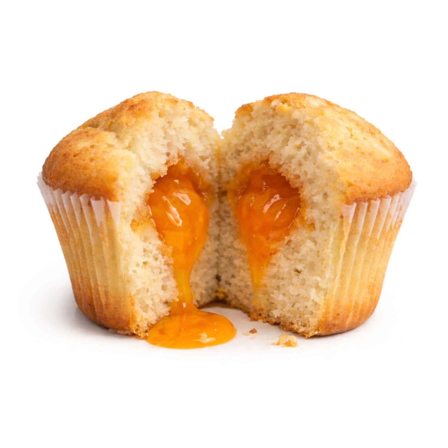 15 Muffin con Cuore all'Albicocca con ripieno fruttato che esplode in bocca, dolci e leggeri per la dieta chetogenica.