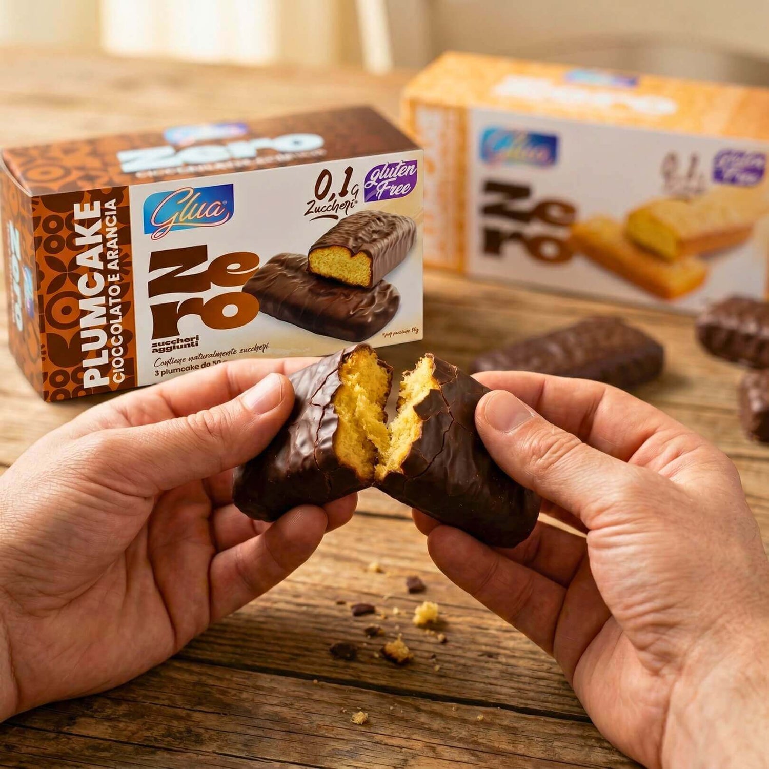 Plumcake Zero ricoperto di cioccolato al gusto arancia