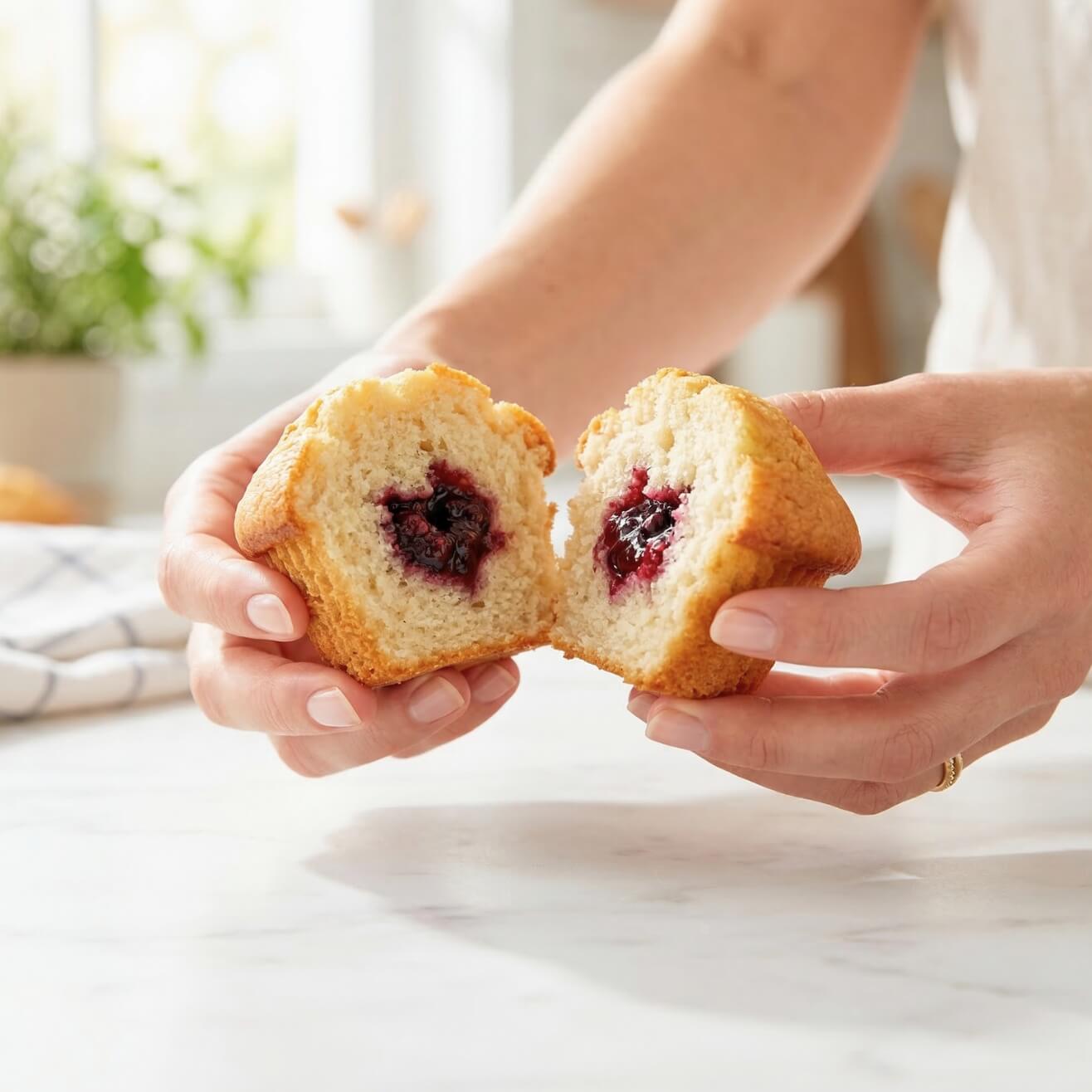 15 Muffin Proteici Ripieni ai Frutti di Bosco