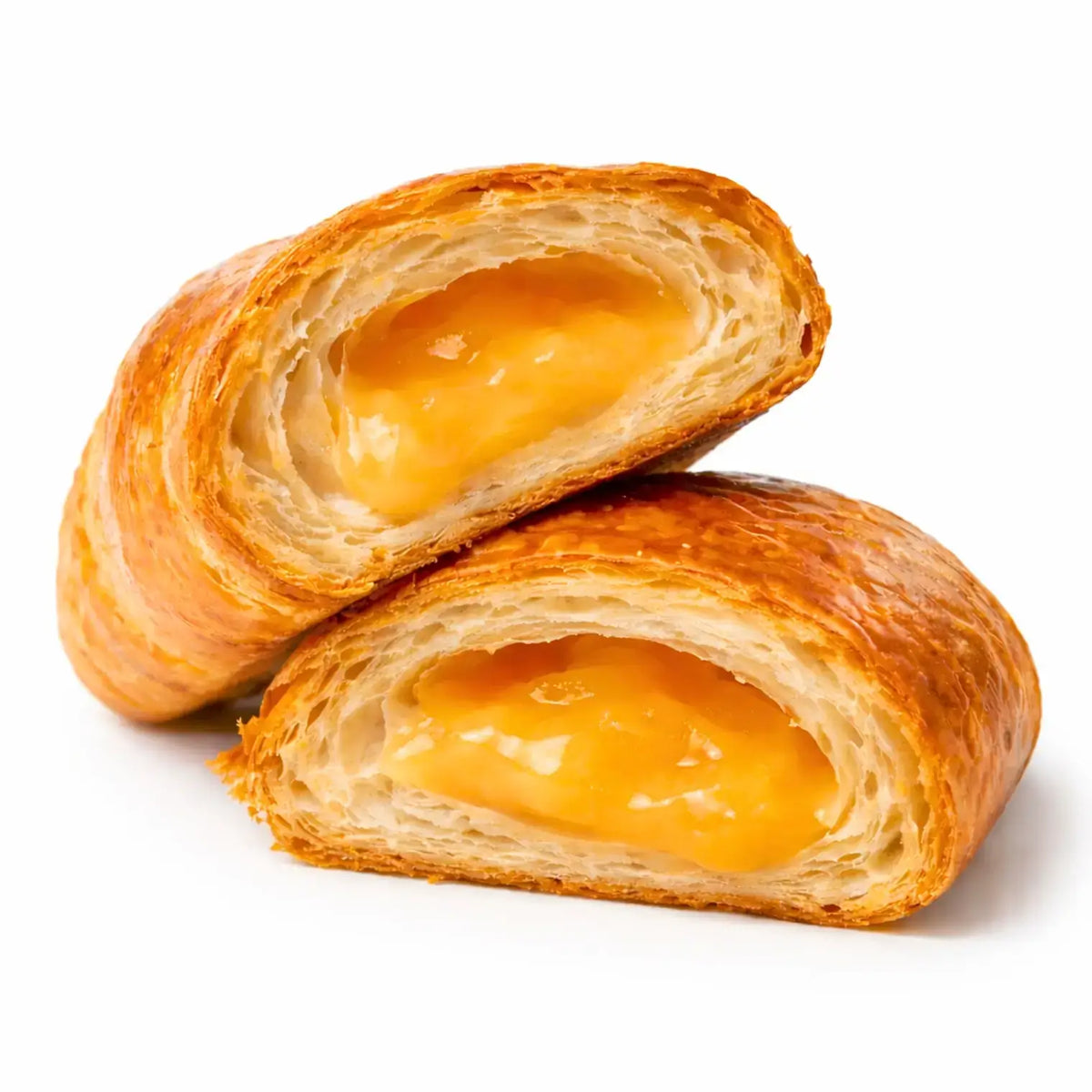 15 Cornetti Proteici Ripieni all'albicocca con morbido ripieno di albicocca per una colazione gustosa.