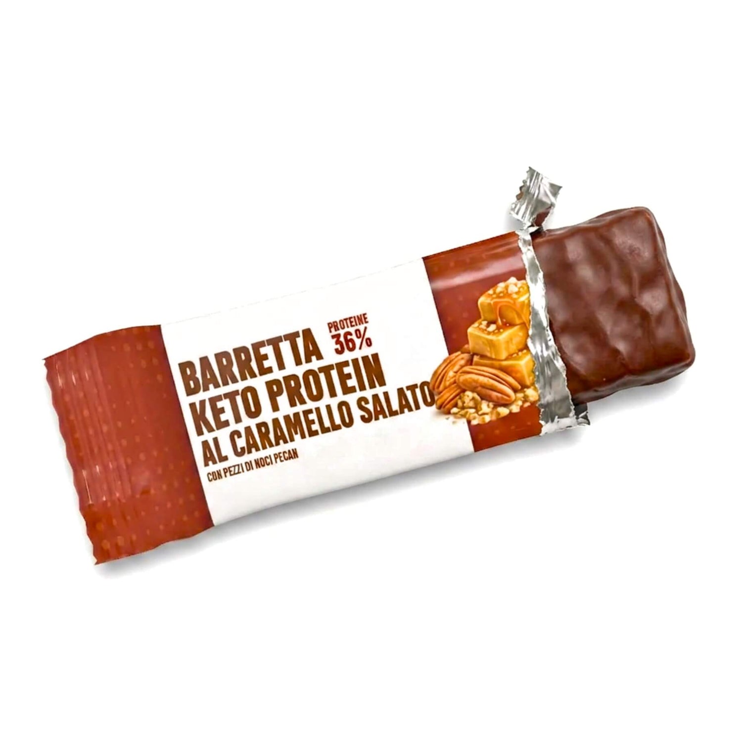 Barretta keto al Caramello Salato e Noci Pecan