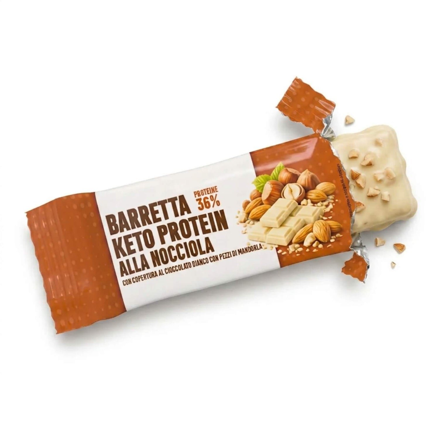 Barretta Keto Protein alla Nocciola e Cioccolato Bianco