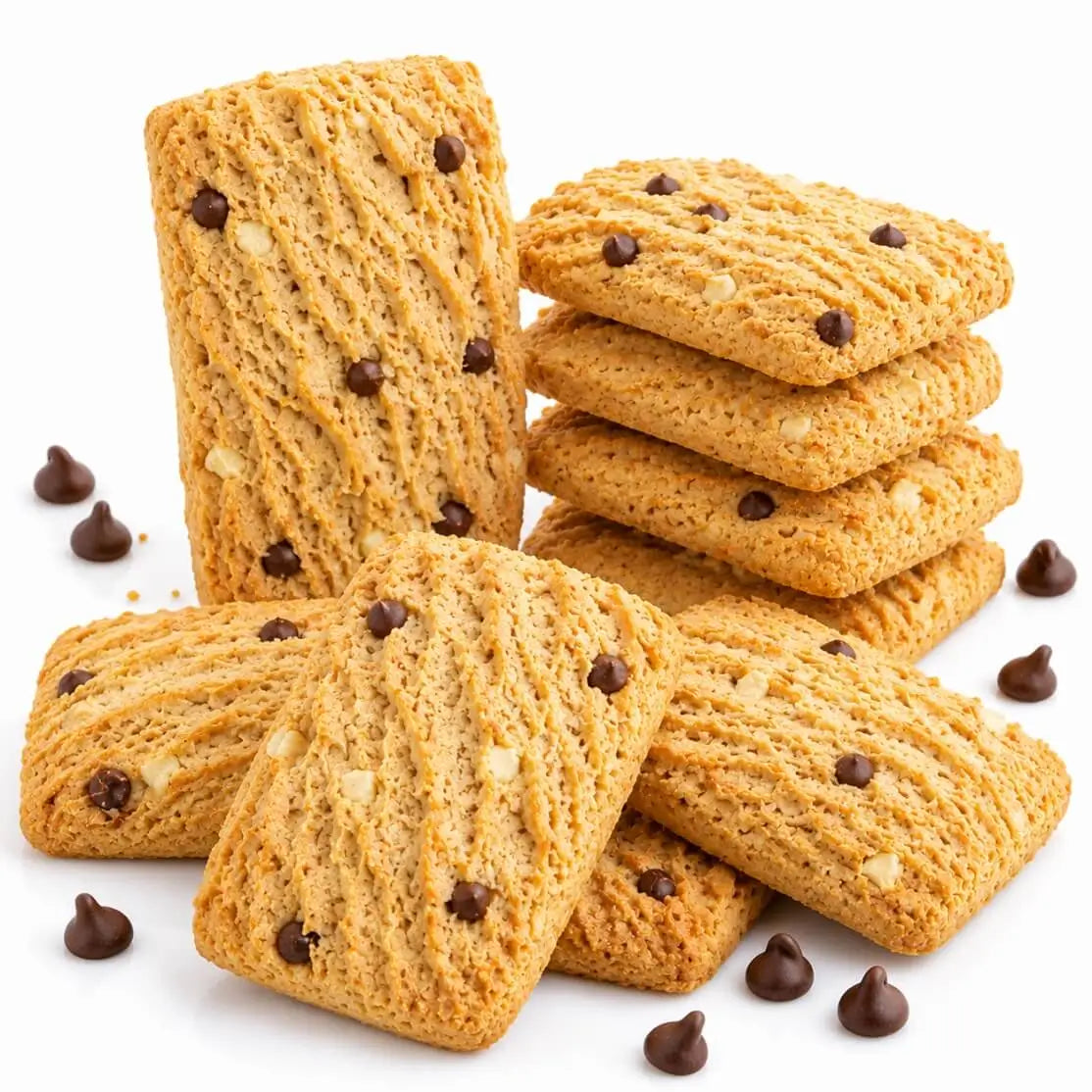 Frollini ZERO al cocco con gocce di cioccolato, snack keto deliziosi con cioccolato.