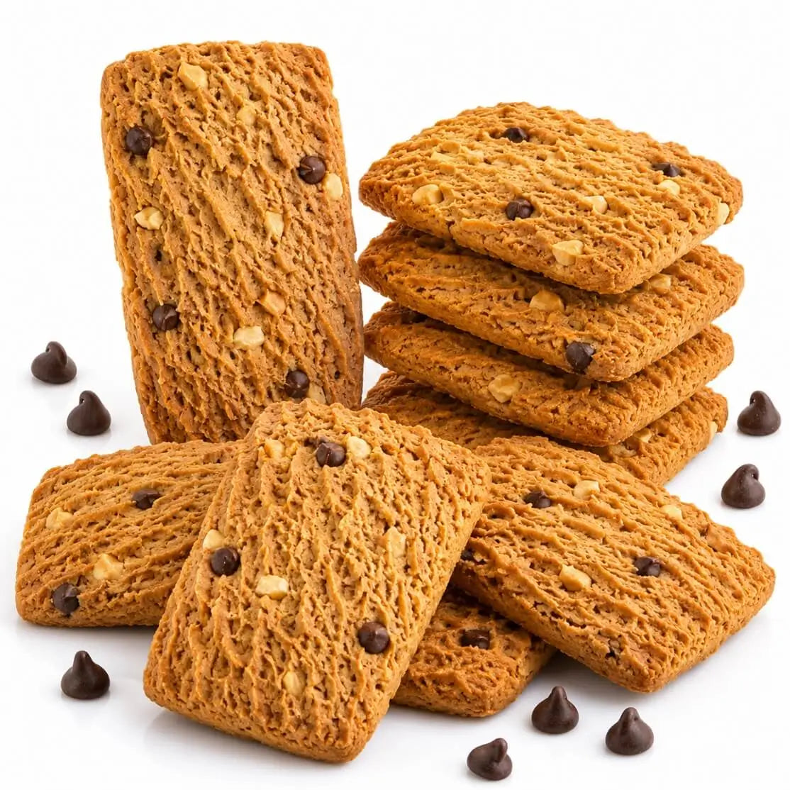 Frollini ZERO alla Nocciola con Gocce di Cioccolato Fondente