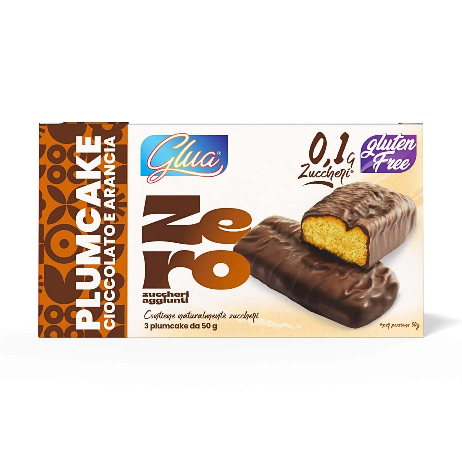 Plumcake Zero ricoperto di cioccolato al gusto arancia