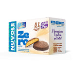 Biscotti proteici Nuvole ricoperti di cioccolato gusto vaniglia, con 0,1g di zuccheri per porzione, ideale per dieta chetogenica.