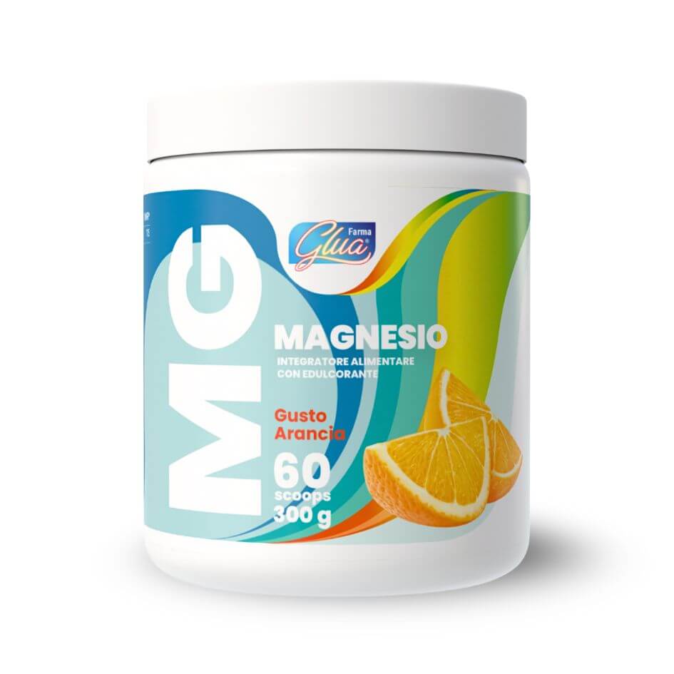 Magnesio Gusto Arancia 300g, integratore ideale per dieta chetogenica e alimenti proteici.
